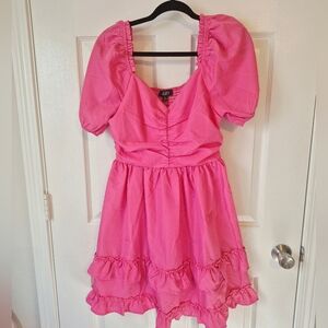 Pink GiGio Ruffle Dress‎